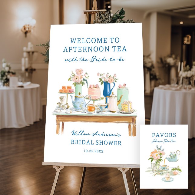 Bridal Shower Tea Party Foam Board Welcome Sign (Creator Uploaded)