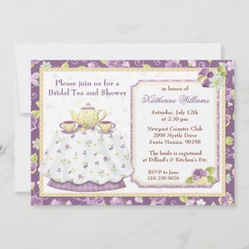 Bridal Shower Tea Party Invitation by eventfulcards at Zazzle