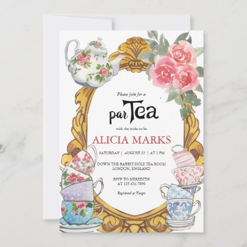 Bridal Shower Tea Party Invitation