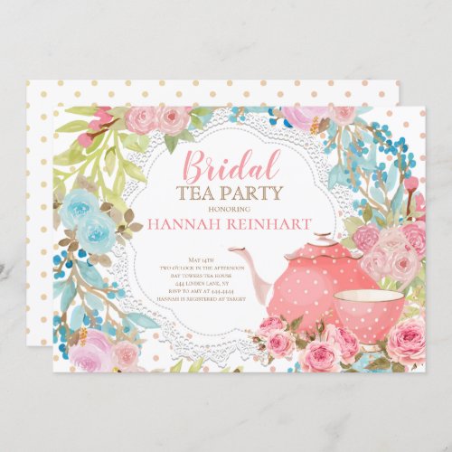 Bridal Shower Tea Party Invitation