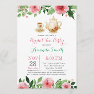 Bridal Shower Tea Party Invitation