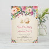 Bridal Shower Tea Party Invitation (Standing Front)