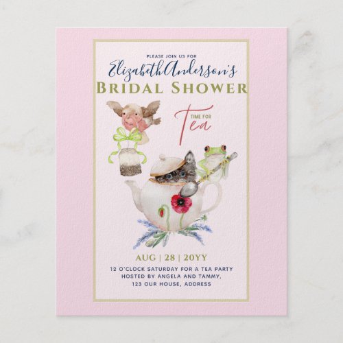 Bridal Shower Tea Party Invitations Cute Fun  Flyer