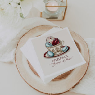 Bridal Shower Tea Party Macaroons Napkins