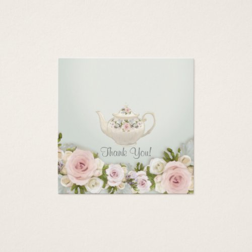 Bridal Shower Tea Party Sage Pink Roses Gift Tags