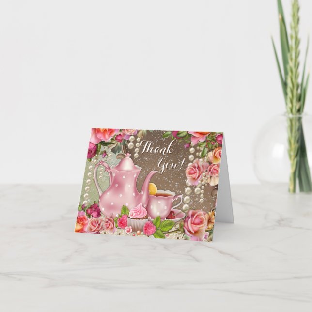 Bridal Shower Tea Party Thank You (Front)