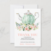 Bridal Shower Tea Party Thank You Card (Front)