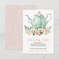 Bridal Shower Tea Party Thank You Card