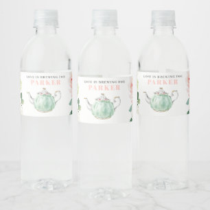 Bridal Shower Tea Party Water Bottle Labels