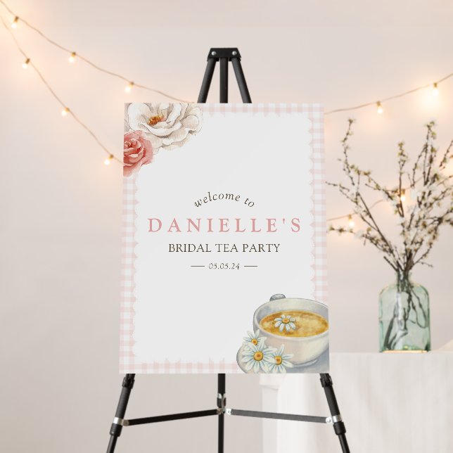 Bridal Shower Tea Party Welcome Board (In Situ (Stand))