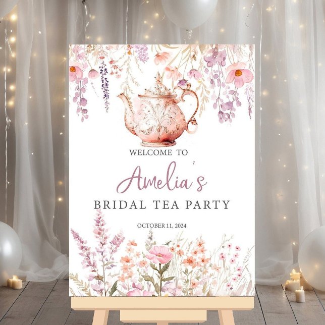 Bridal Shower Tea Party Welcome Sign, Bridal Brunc Foam Board (Creator Uploaded)