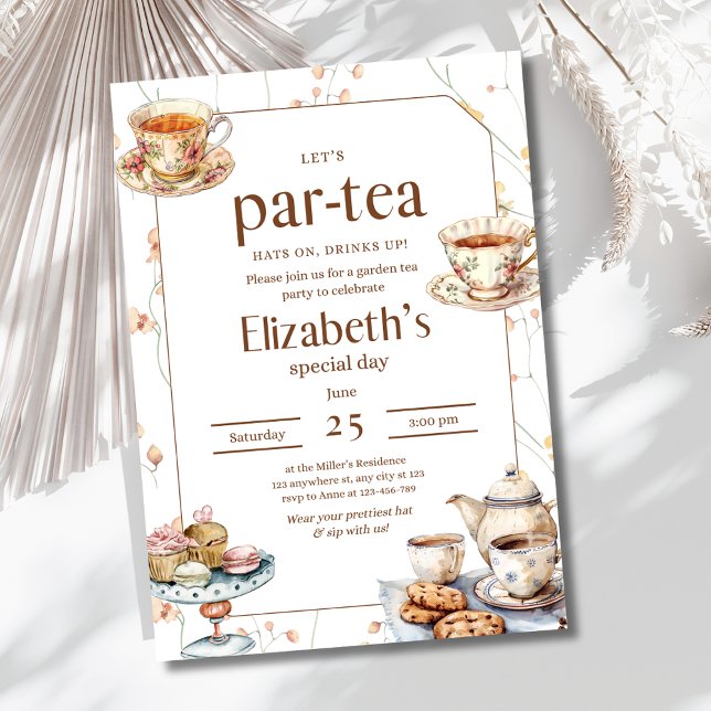 Bridal Shower Tea Party Whimsical Garden Tea Party Invitation (Creator Uploaded)