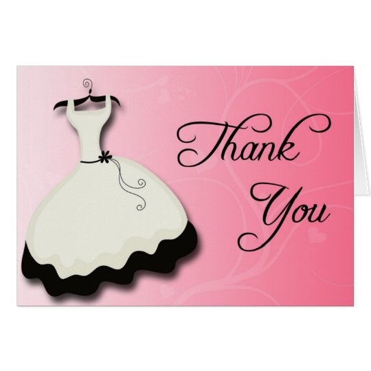 Bridal Shower Thank You Card Zazzle.com