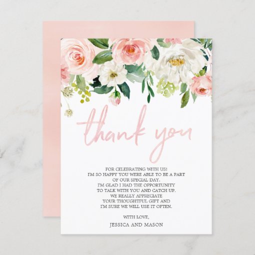 Bridal Shower Thank You Card | Zazzle