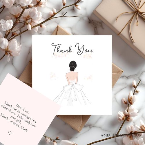 bridal shower thank you card