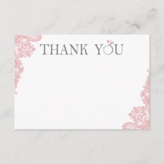Bridal Shower Thank You Card - 3.5x5 Flat Card