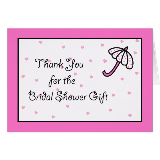 Bridal Shower Thank You Card -- Bridal Umbrella Zazzle.com