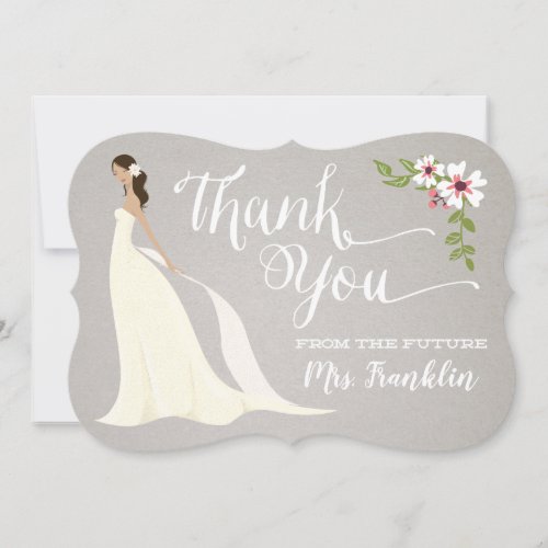 Bridal Shower Thank You Card _ Caramel