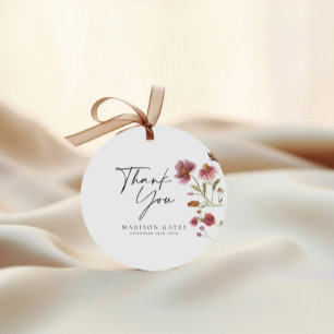 Bridal Shower Thank You Card Favor Tags