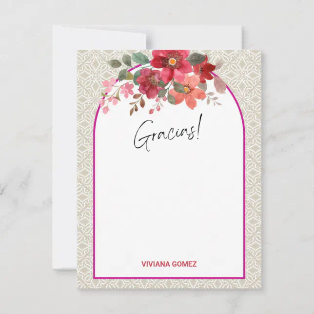 Bridal Shower Thank You Card SPANISH Zazzle