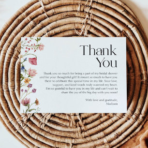 Bridal Shower Thank You Enclosure Card