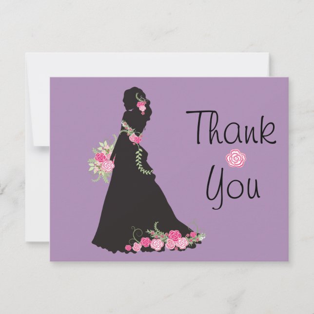 Bridal Shower Thank You Floral Card (Front)