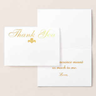 Bridal Shower Thank You Foil Card