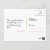 Bridal Shower Thank You Post Card (Back)