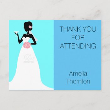 Bridal Shower Thank You Postcard by WeddingButler at Zazzle