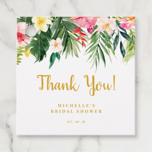 Bridal Shower Thank You Tags Thank You Favor Tags