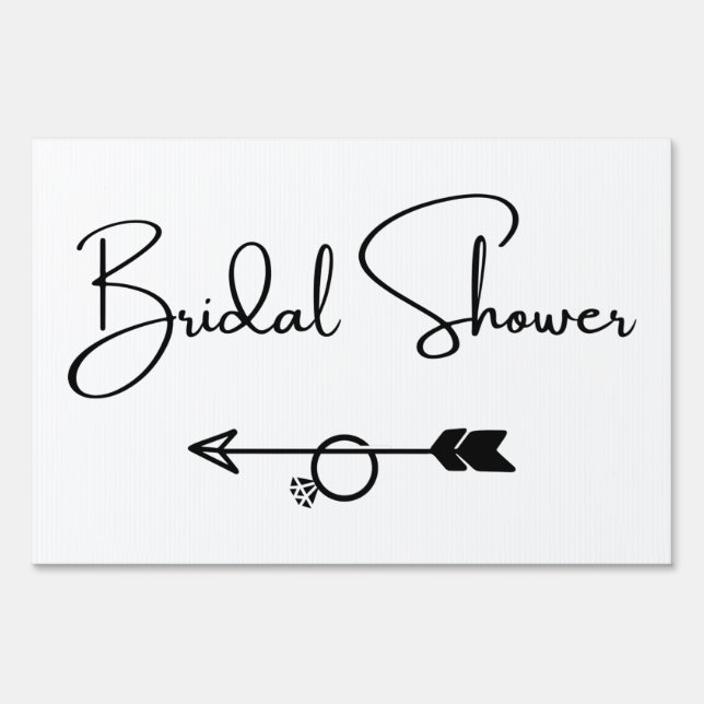 Bridal Shower this way arrow Sign (Front)