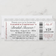 Bridal Shower Ticket Invitations at Zazzle