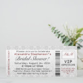 Bridal Shower Ticket Invitations (Standing Front)