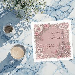 Bridal Shower Traveling from Miss to Mrs Vintage Napkins