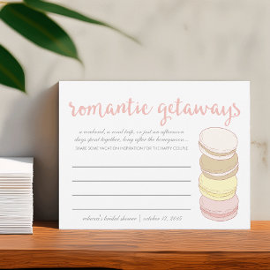 Bridal Shower Vacation Idea Cards French Macaron