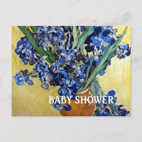 Bridal shower Vincent van Gogh Invitation Postcard