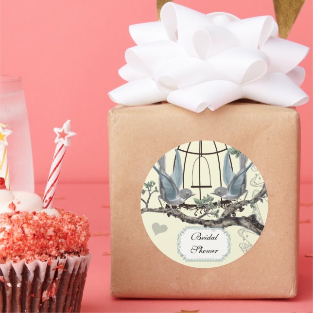 Bridal Shower Vintage Bluebird Wedding Seal (Party)