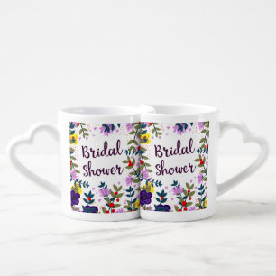 Bridal Shower Vintage Flowers Coffee Mug Set