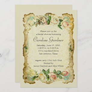Bridal Shower Vintage Frame Invitation