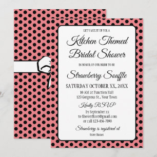 Bridal Shower Vintage Polka Dots Bows Pink & Black