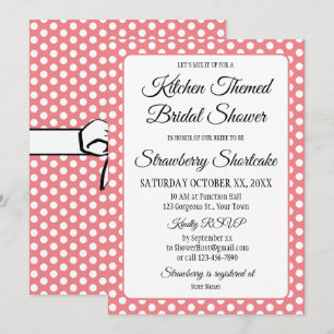 Bridal Shower Vintage Polka Dots Bows Pink & White