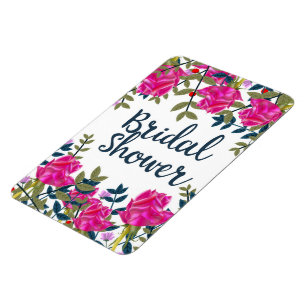 Bridal Shower Vintage Roses Magnet