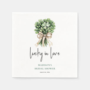 Bridal Shower Watercolor Clover Bouquet Napkins