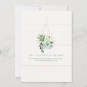 Bridal Shower Watercolor Succulent Greenery Invitation (Back)