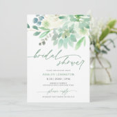 Bridal Shower Watercolor Succulent Greenery Invitation (Standing Front)