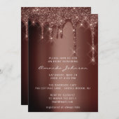 Bridal Shower Wedding Birthday Chocolate  Drips Invitation (Front/Back)