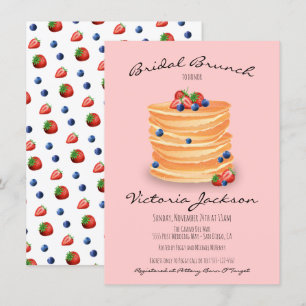 Bridal Shower Wedding Brunch Pancakes Invitation