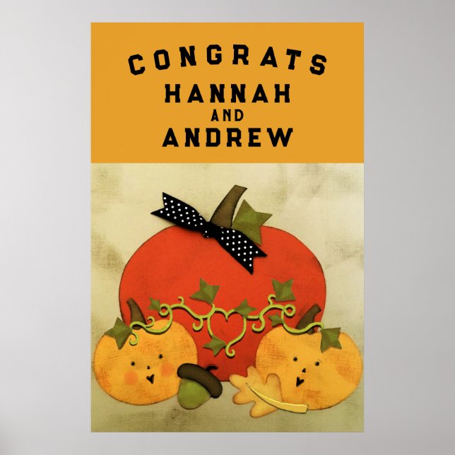 Bridal Shower Wedding Congrats Poster (Front)