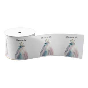 Bridal Shower Wedding Dress Bride to Be Grosgrain Ribbon