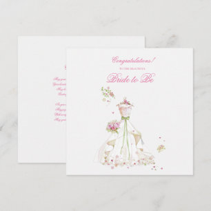 Bridal Shower Wedding Dress Congratulations Card